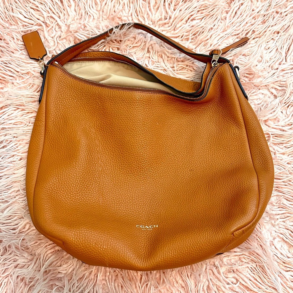 Coach Caramel Leather Hobo Bag